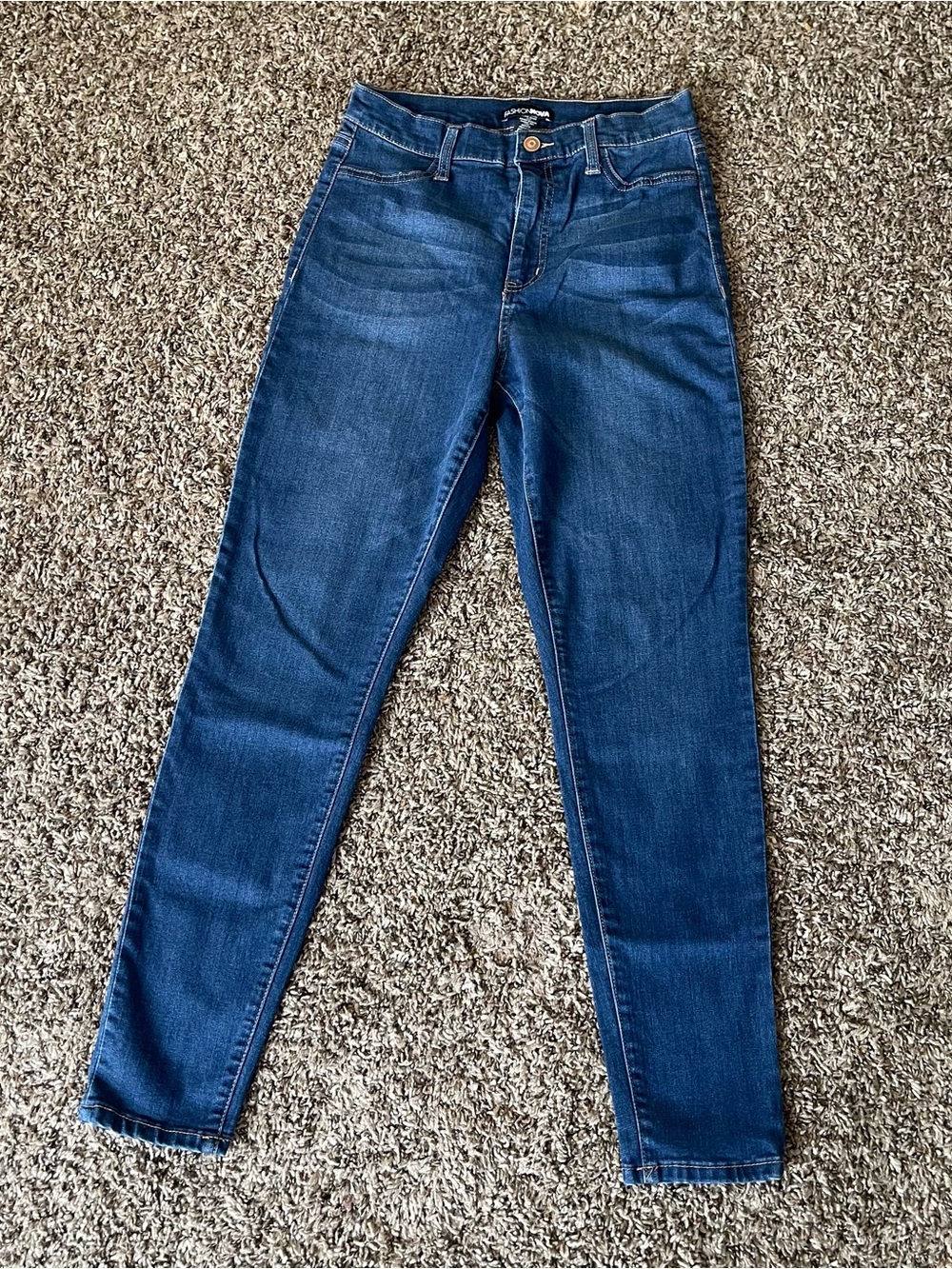 Fashion Nova Kiley Control Curvy Stretchโ Skinny Jeans Women's S 7/28 Dark Wash
